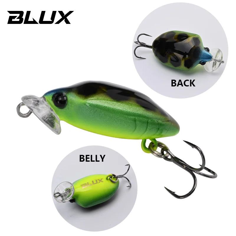 BLUX STINKBUG Insect Fishing Lure 31mm 2.5g BFS Topwater Crankbait Rolling Crank Freshwater Popper Bait Creek Trout Tackle