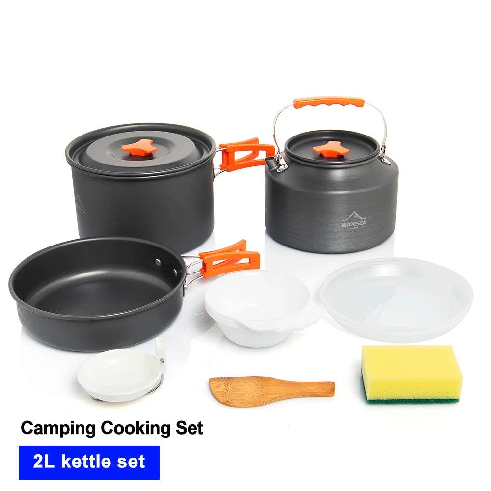 Widesea 2–3 Person Pot Set — Non-Stick Aluminium Cookware - Fish & Cheaps | Fishing & Outdoor Gear