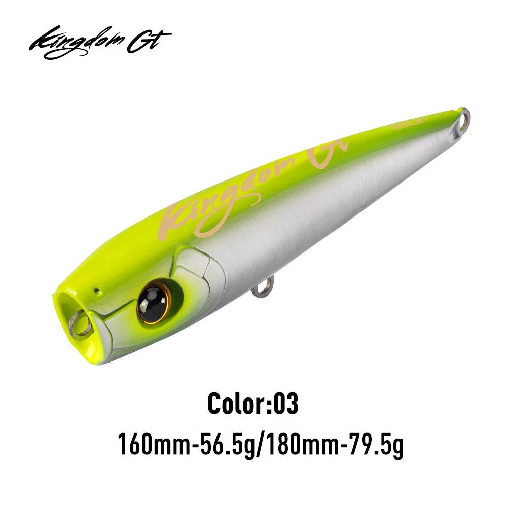 Kingdom GT Topwater Popper – Hard Saltwater Lure - Fish & Cheaps | Fishing & Outdoor Gear
