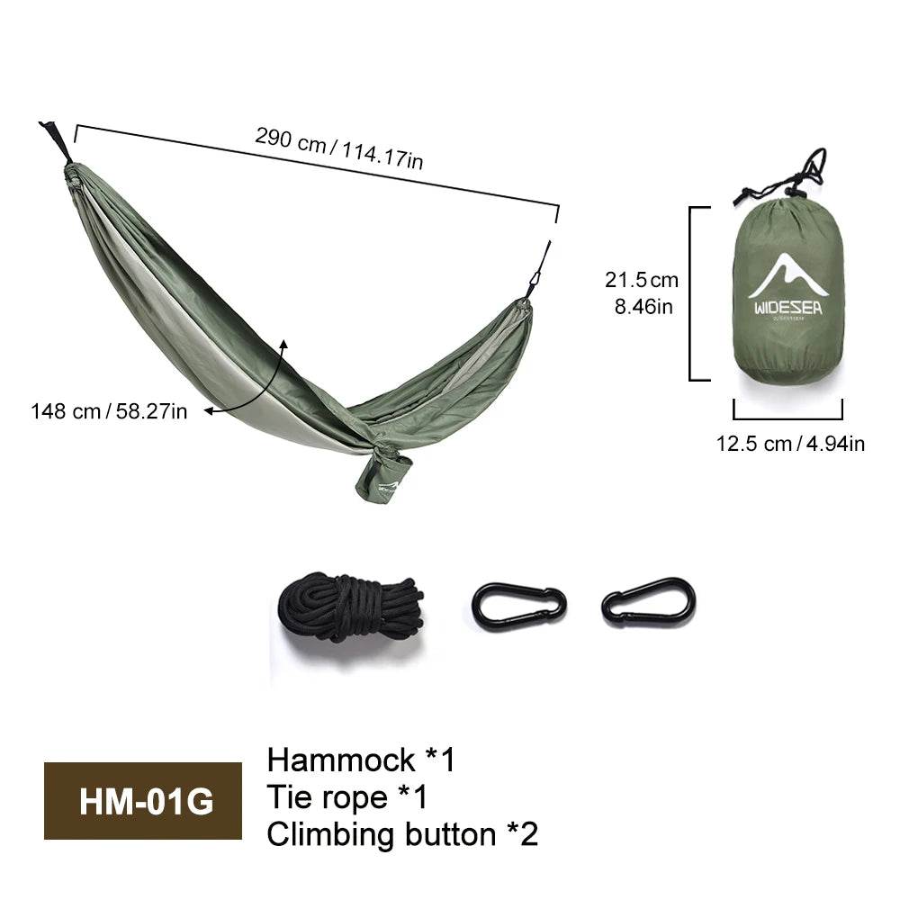 Widesea Camping Hammock – Double/Single Portable Hanging Bed - Fish & Cheaps | Fishing & Outdoor Gear