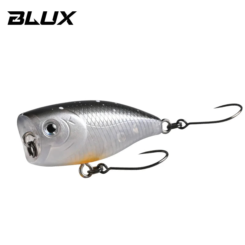 BLUX POKO Topwater Popper 35mm 3g Stream Trout Bass Fishing Lure Plastic Bait Creek Floating Freshwater Artificial Hard Lure