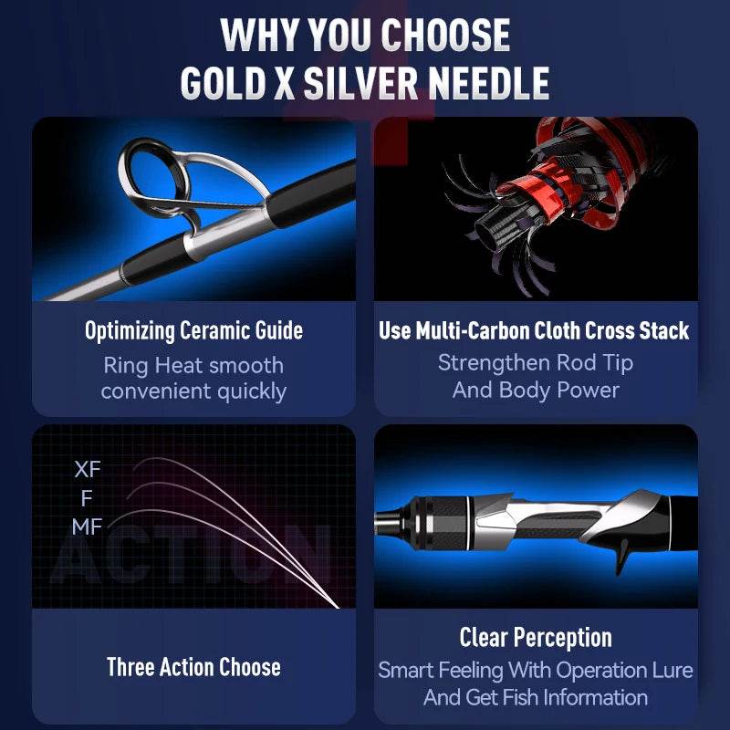 Kingdom Golden Silver Needle Ultralight Rod - Fish & Cheaps | Fishing & Outdoor Gear