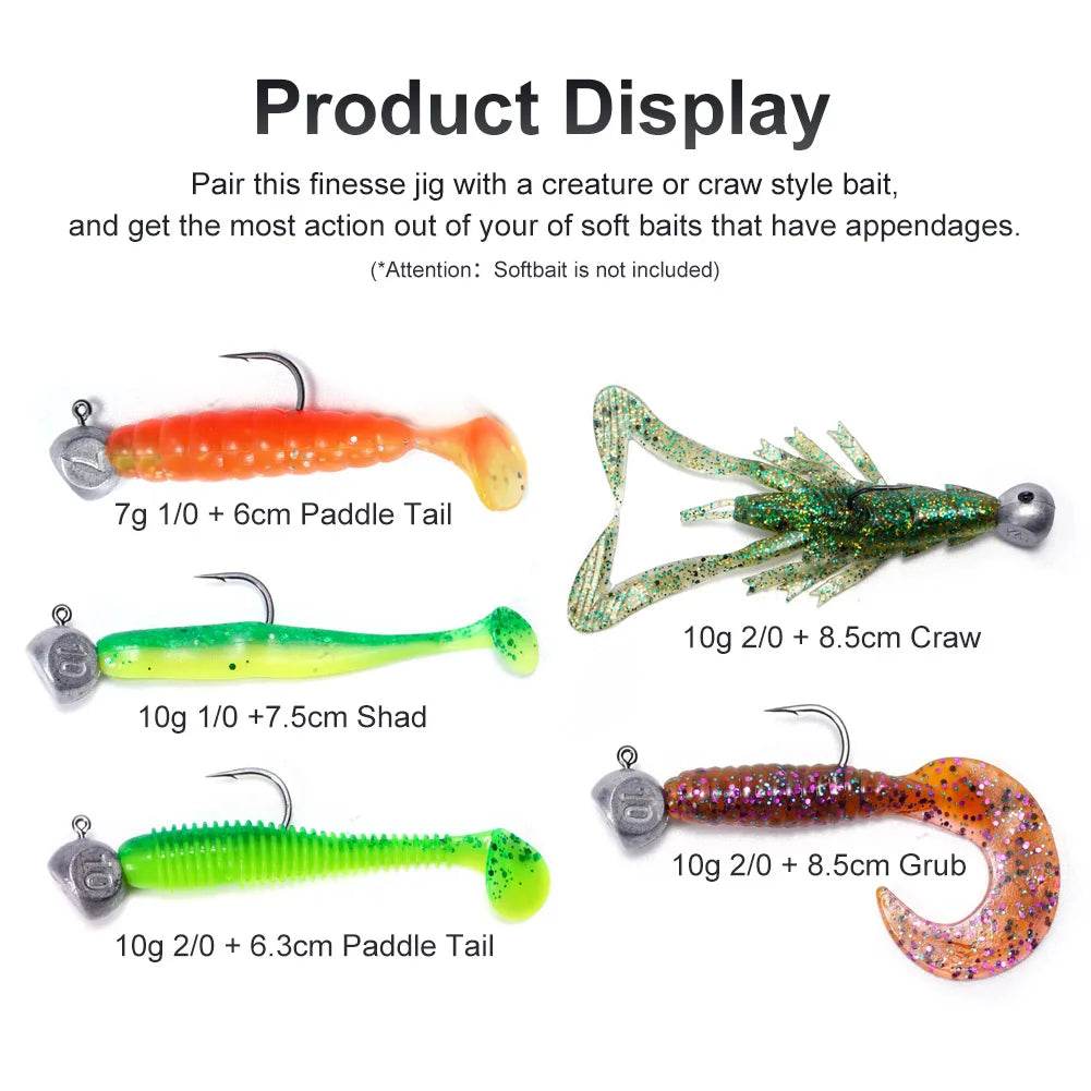 Noeby Ned Rig Jig Head – Premium Precision Hooks - Fish & Cheaps | Fishing & Outdoor Gear