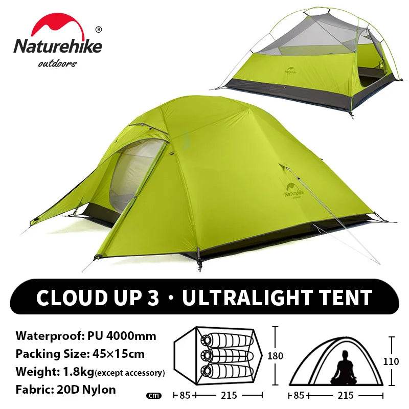 Naturehike Cloud Up 3 Ultralight Tent - Fish & Cheaps | Fishing & Outdoor Gear