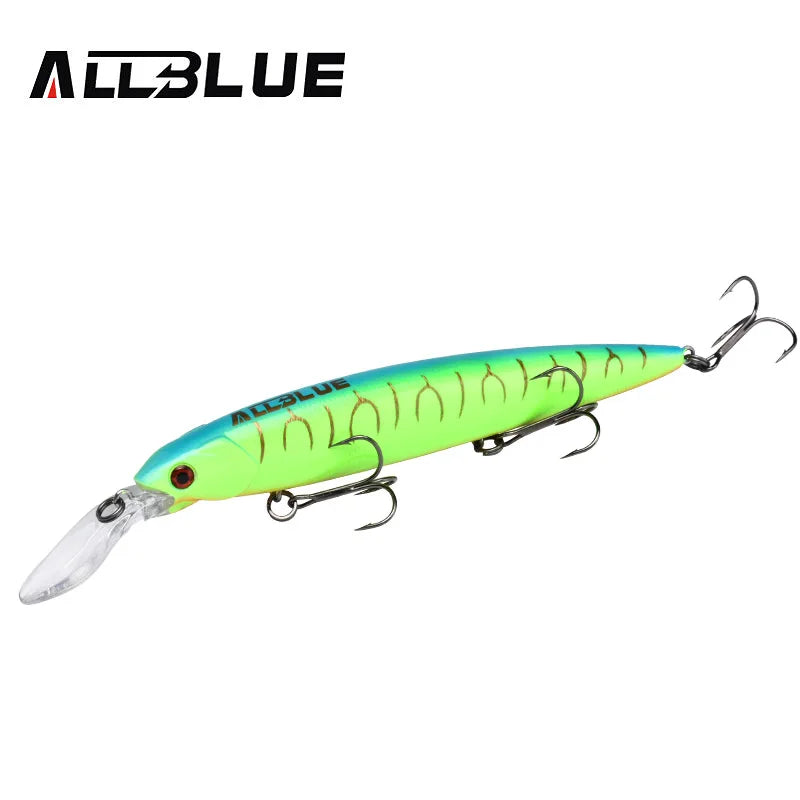 ALLBLUE GEKKO 132SF Fishing Lure 132mm 22g Wobbler Slow Floating Minnow Longbill Crankbait Pike Plastic Bait Fishing Tackle