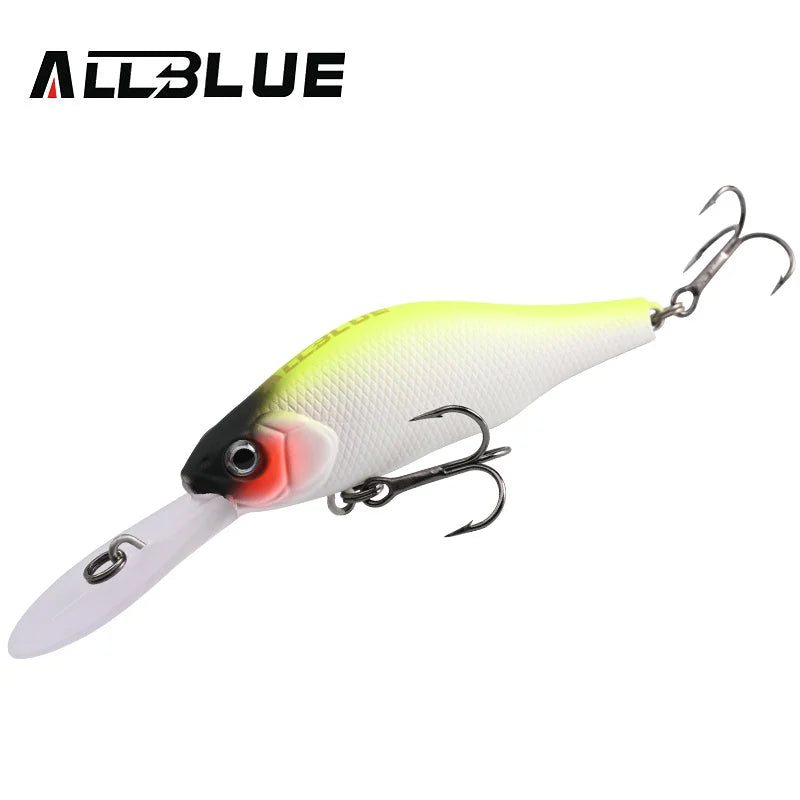 ALLBLUE HUNCH 70SP DR Professional Fishing Lure 70mm 10g Suspend Wobbler Minnow Depth 1.5-2m Bass Pike Artificial Bait Tackle