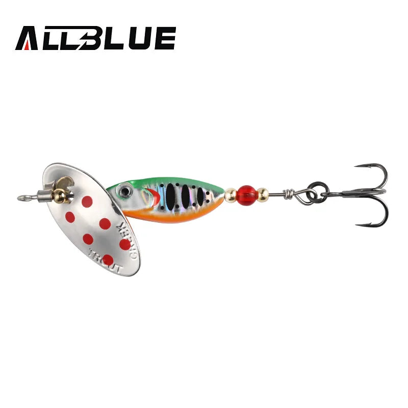 ALLBLUE FLYSPIN Rotating Spinner 6g 8.5g Metal Lure Brass Hard Artificial Bait Copper Freshwater Creek Trout Fishing Tackle