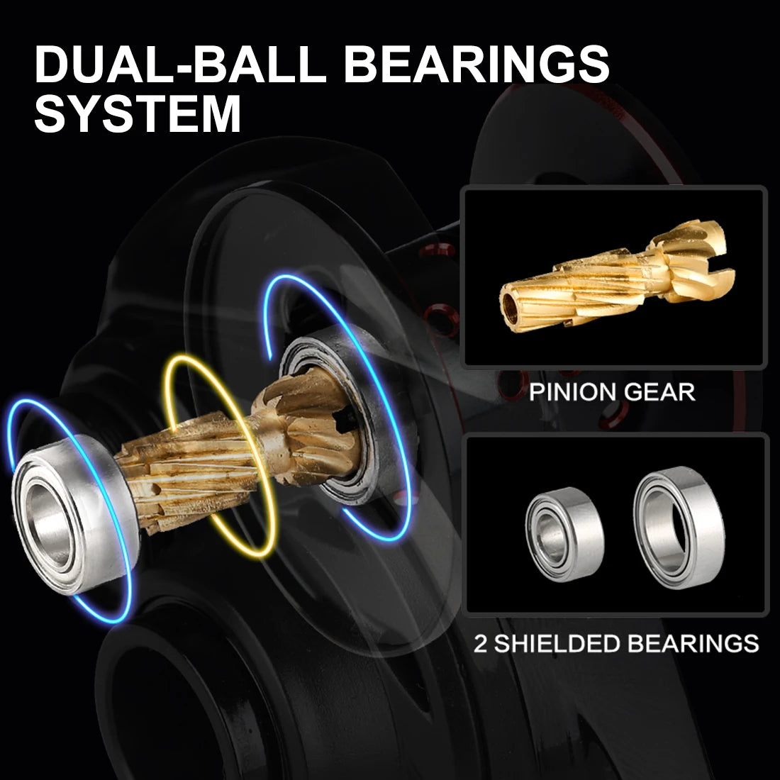 SeaKnight SLARDAR Series Dual-Bearing Brass Gear Baitcasting Fishing Reel