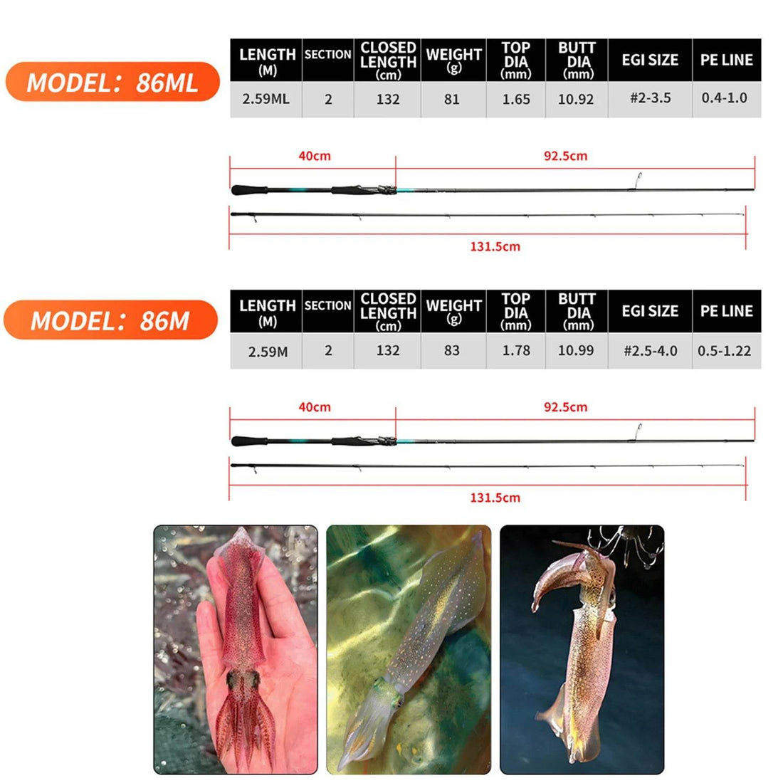 Johncoo 2.6m Squid Egi Rod – Ultra-Lightweight Precision - Fish & Cheaps | Fishing & Outdoor Gear