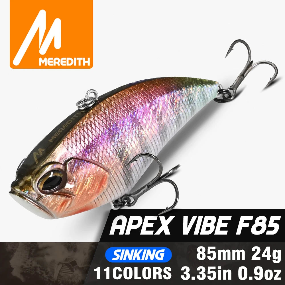 MEREDITH Lipless Crankbait Vibe lure 85mm 24g Wobblers Fishing lure  Sinking Artificial Baits Bass Pike Crap Perch