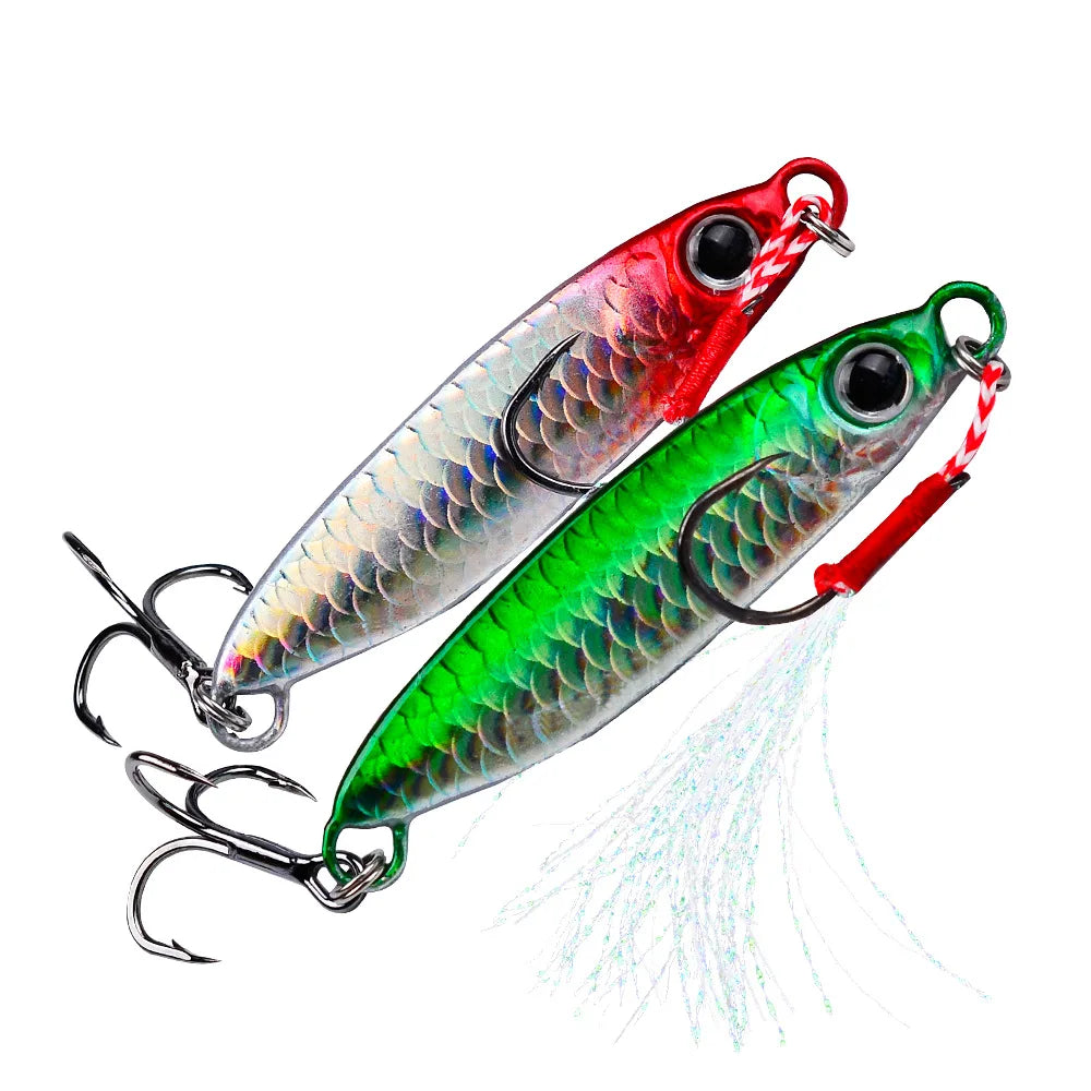 5Pcs Japen Metal Lure Kit Cast Jig Spoon 7/10/15/20/30g Shore Casting Jigging Fish Sea Bass Fishing Lure Artificial Bait Tackle