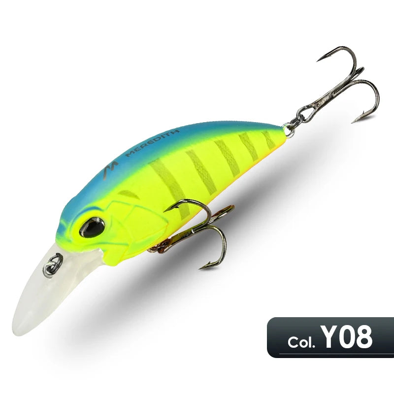MEREDITH 6.5cm 14g JERK CRANK Wobblers Crank Fishing Lure Artificial Minnow Jerkbait Floating Hrad Lure For Trout Fishing Bait