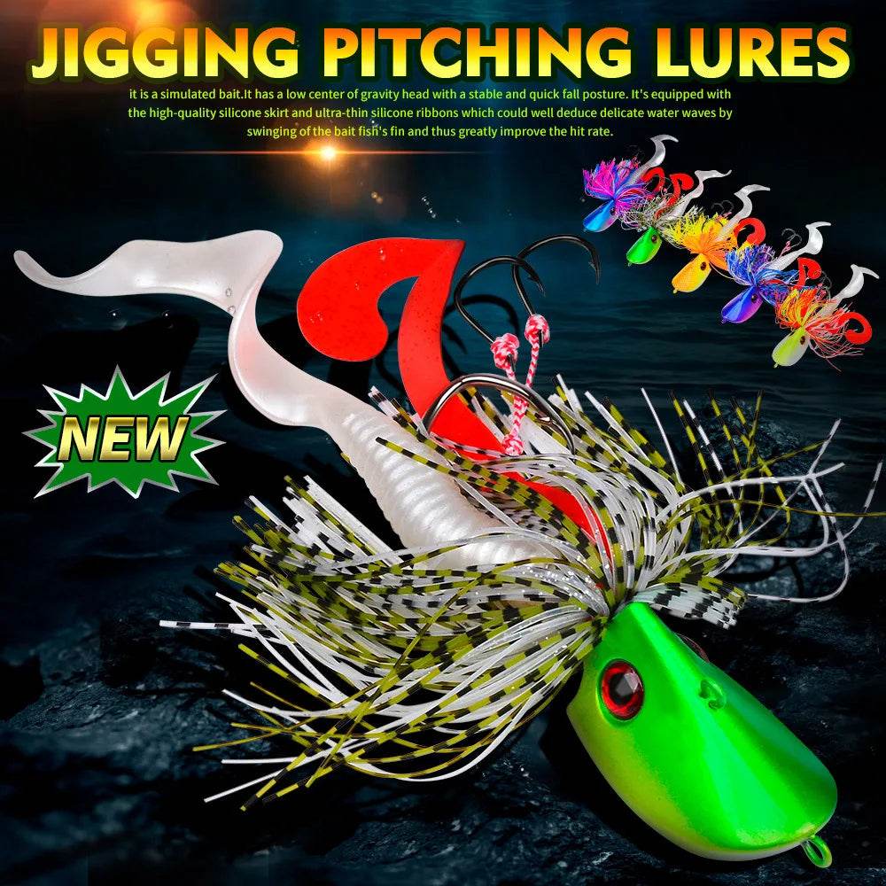 PROBEROS Big Head Jig – Rolling Tail Soft Bait Lure - Fish & Cheaps | Fishing & Outdoor Gear