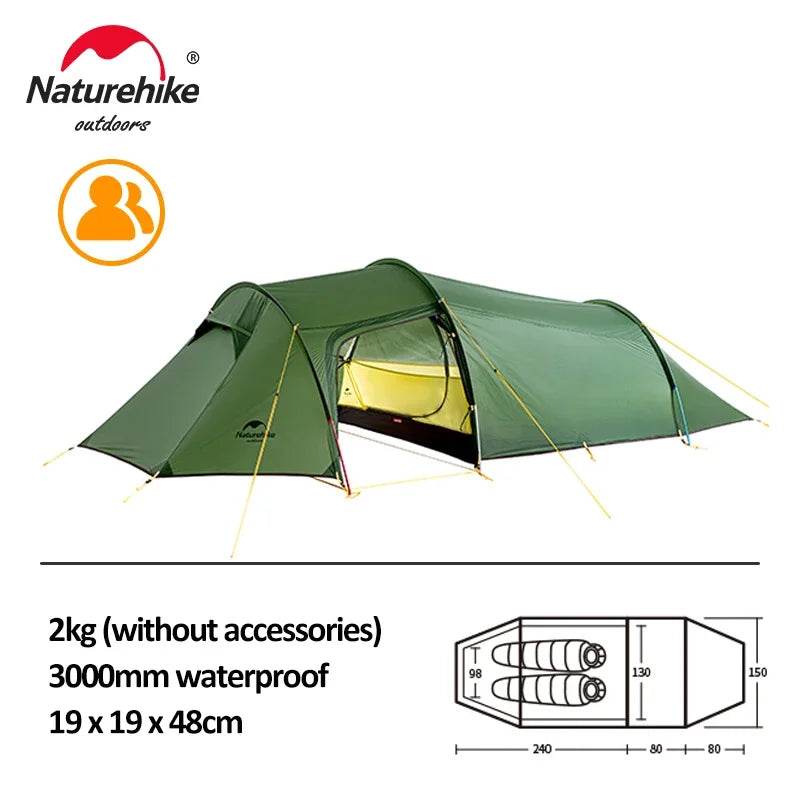 Naturehike Opalus 2/3/4-Person 4-Season Tunnel Tent - Fish & Cheaps | Fishing & Outdoor Gear