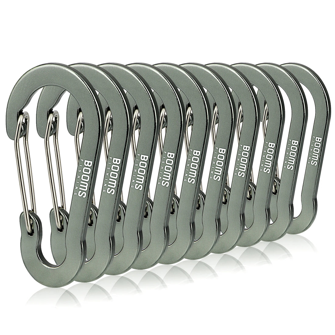 Booms Fishing CC5 Alloy Carabiner Clip – 10 Pack