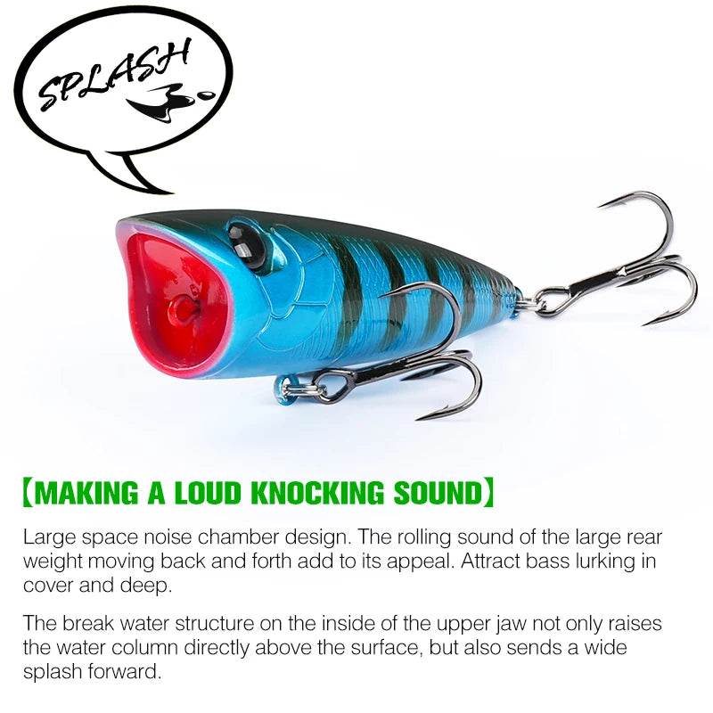 TSURINOYA 70F Popper Ripple – Surface Casting Lure - Fish & Cheaps | Fishing & Outdoor Gear