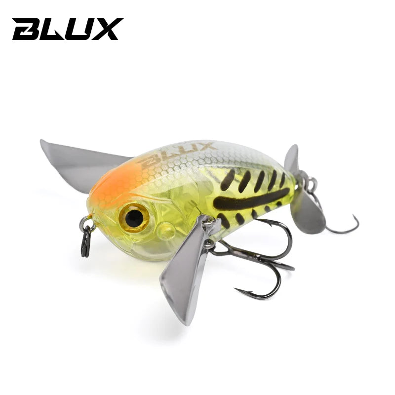 BLUX Micro BUTTIN Pompadour Topwater Crawler 6.5G Wobbler Noisy Fishing Lure Crankbait Freshwater Bass Perch Artificial Bait