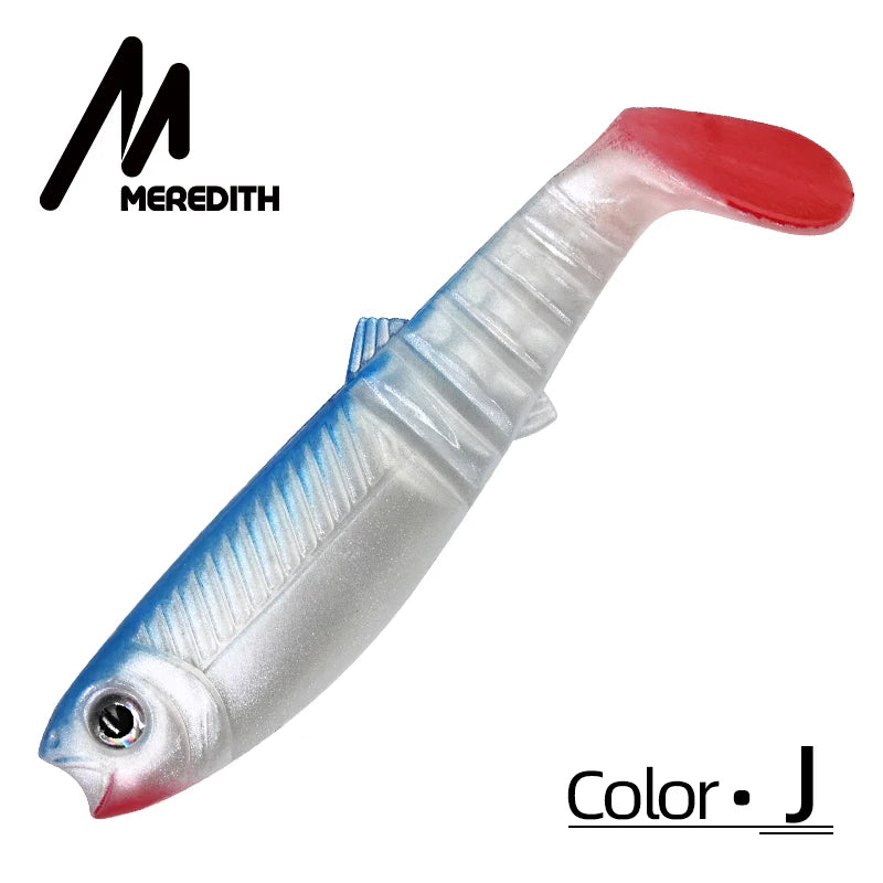 MEREDITH 10PCS 5.5g 8cm Lures Fishing Lures Artificial soft Fishing Baits Cannibal Fishing Fish Soft Lures Shads  JX62-08