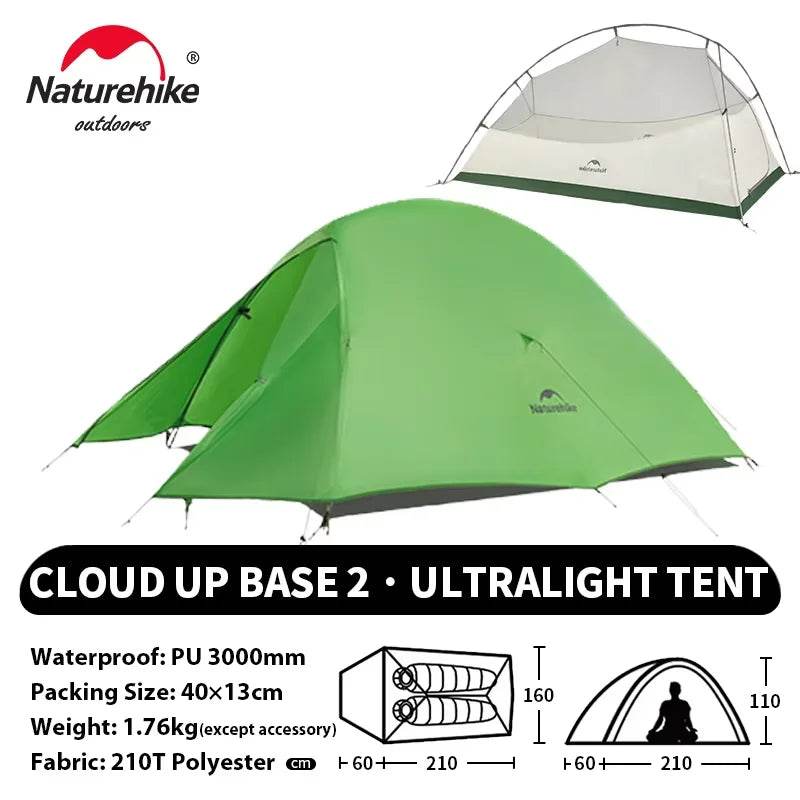 Naturehike Cloud Up 2 – Ultralight 2-Person Camping Tent - Fish & Cheaps | Fishing & Outdoor Gear