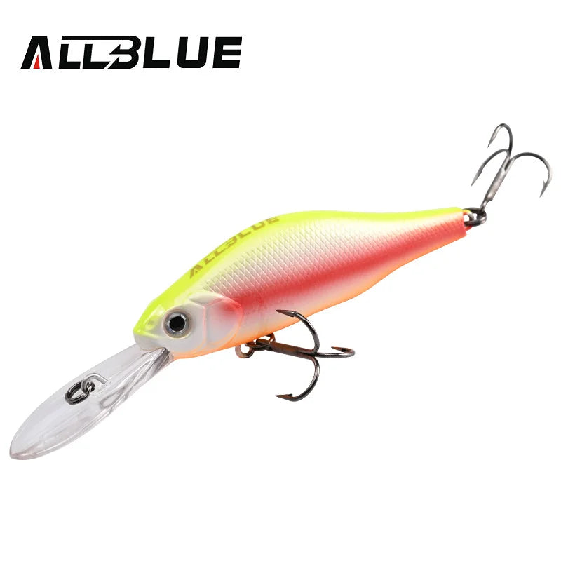 ALLBLUE HUNCH 70SP DR Professional Fishing Lure 70mm 10g Suspend Wobbler Minnow Depth 1.5-2m Bass Pike Artificial Bait Tackle