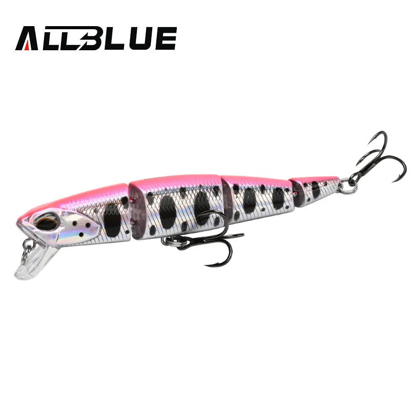 ALLBLUE Professional Jointed Swimbait 70mm 90mm Sinking Minnow Fishing Lure Jerkbait Artificial Hard Baits for Pike Bass Perch