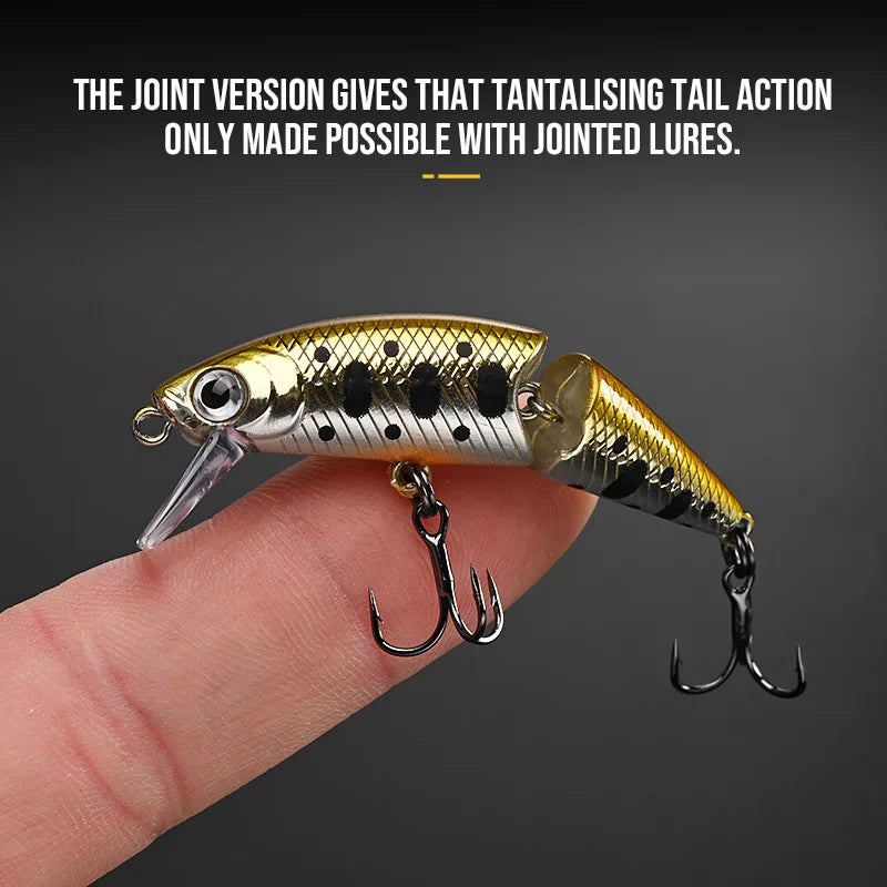 BLUX DR. Minnow Joint 50S Swimbait 50mm 3.2g Sinking Wobbler Fishing Lure Artificial Hard Bait for Pike Bass Trout