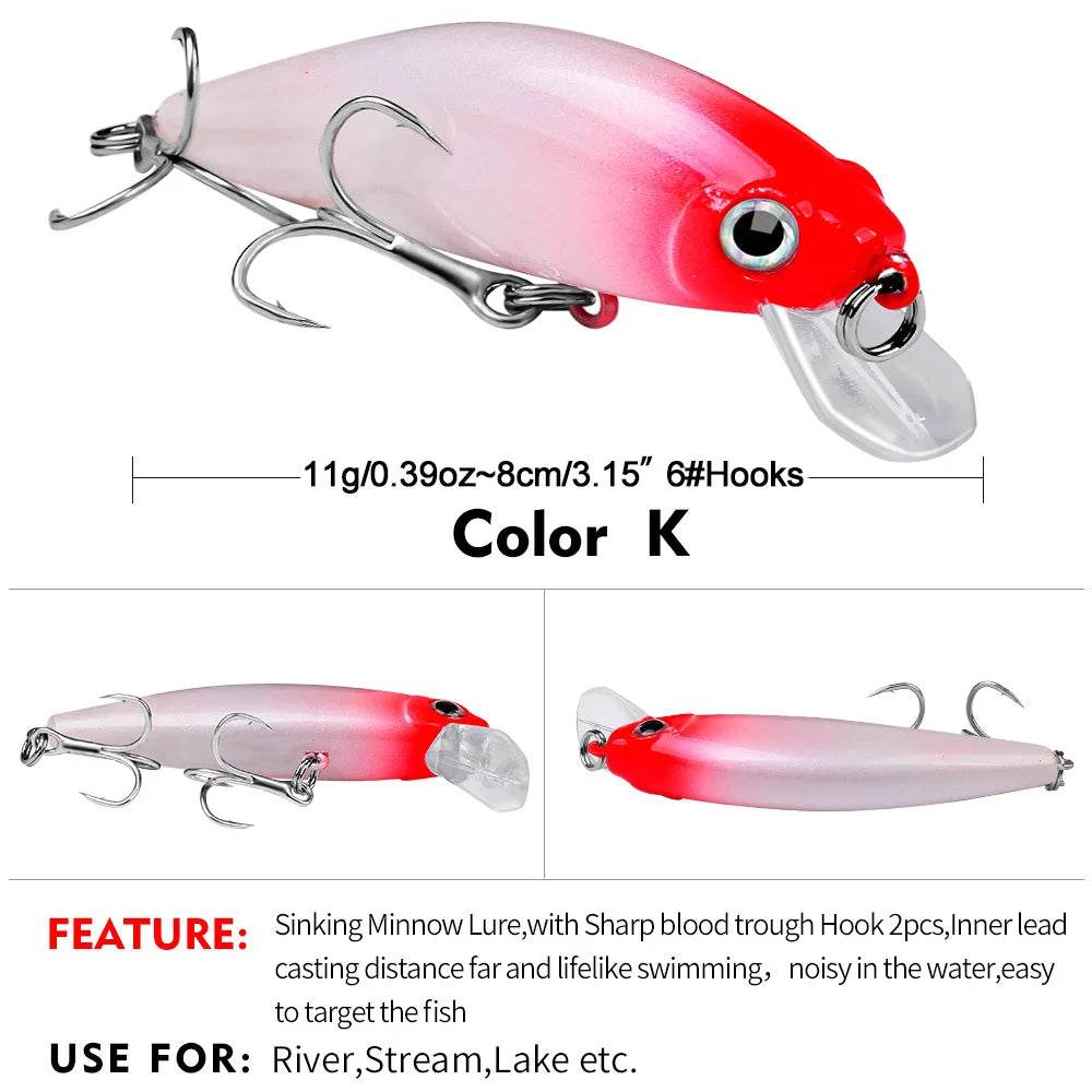PROBEROS Sinking Minnow 80mm – Lifelike Crankbait Action - Fish & Cheaps | Fishing & Outdoor Gear