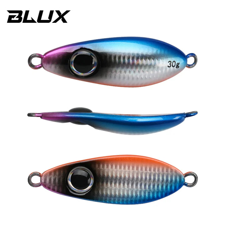 BLUX Flyspoon Metal Jig Spoon Fishing Lure 30G Artificial Bait Shore Hard Slow Jigging Longcast Sea Bass Tuna Saltwater Tackle