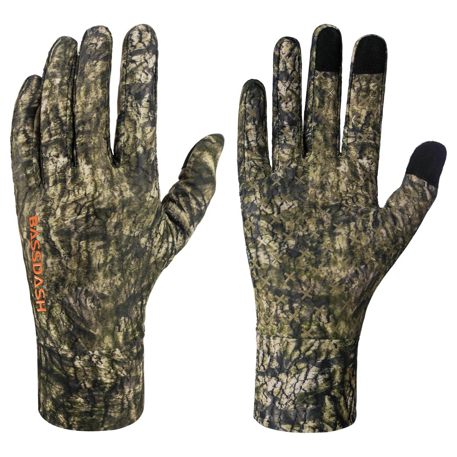 Bassdash Men’s Lightweight UPF 50+ Camo Gloves - Fish & Cheaps | Fishing & Outdoor Gear