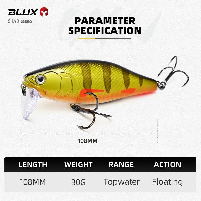 BLUX GIAN 105F Minnow – Topwater Floating Lure - Fish & Cheaps | Fishing & Outdoor Gear