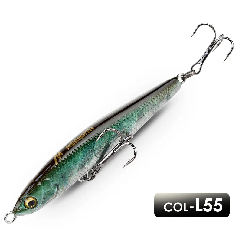 MEREDITH Fishing Lure Pencil Wobblers Hard Bait Sinking Fishing Wobbler  Artificial Lure Saltwater Lures For Pike Bass