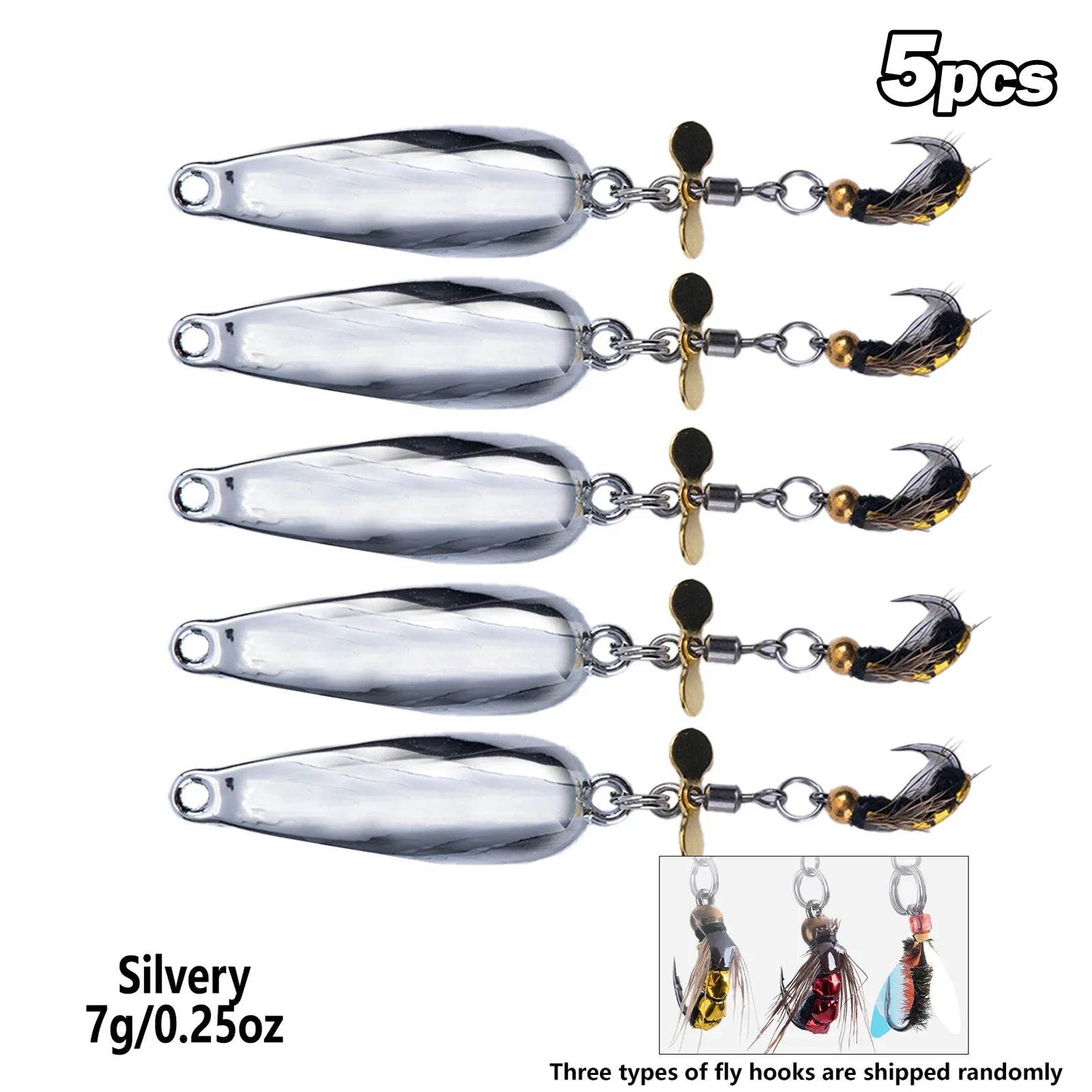 Goture 5pcs Lure Spoonbait Spinners – Hard Sequins Set - Fish & Cheaps | Fishing & Outdoor Gear