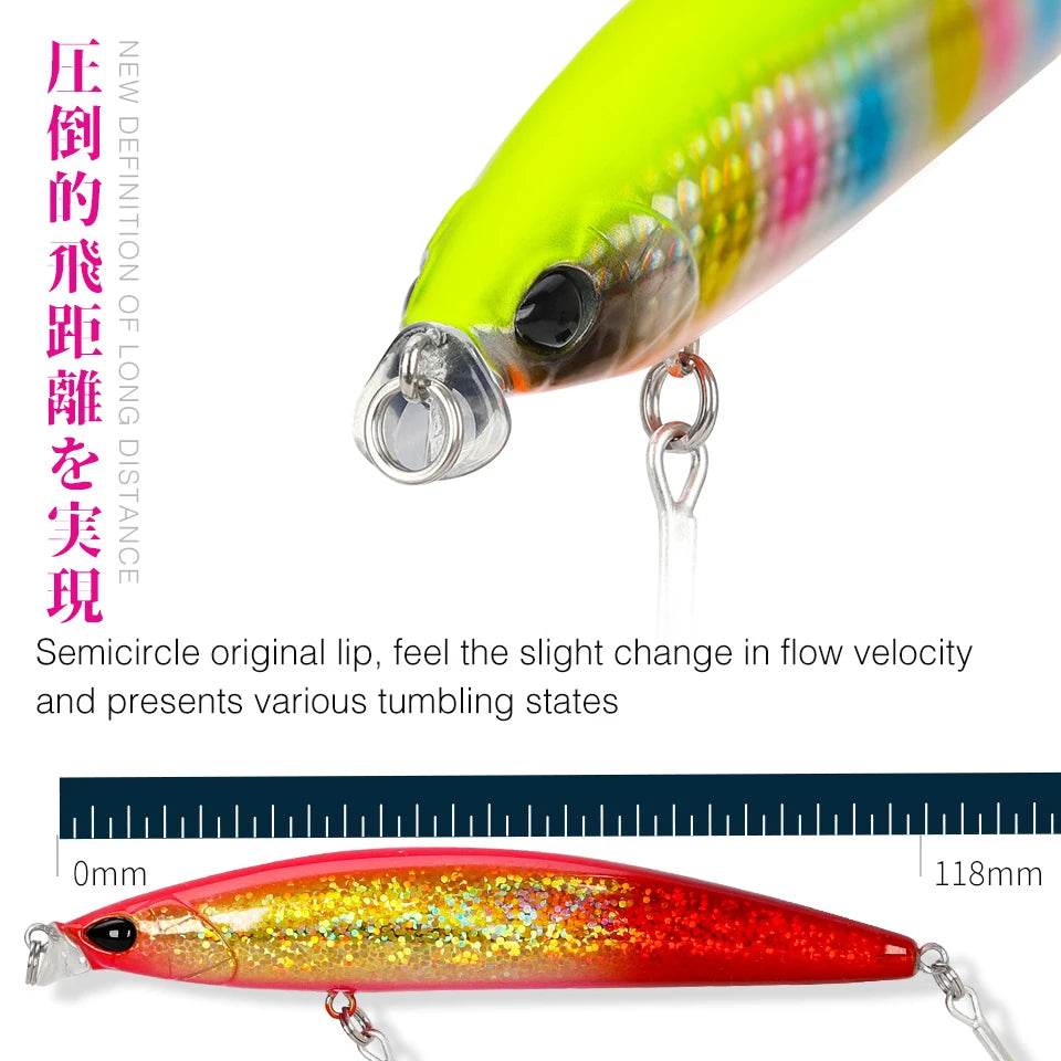 TSURINOYA 118mm Shallow Floating Minnow Set - Fish & Cheaps | Fishing & Outdoor Gear