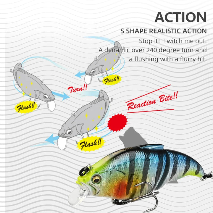 MEREDITH VIBRATION-X VIB 71mm 10g Wobblers Fishing Tackle Fishing Lures Vibration Bait for Full Depth Artificial Accessories