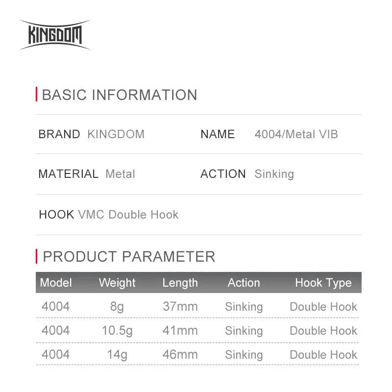 Kingdom Sinking VIB Fishing Lure - Fish & Cheaps | Fishing & Outdoor Gear