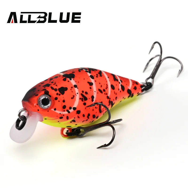 ALLBLUE PLUMP 38SR Crankbait 38mm 4g Shallow Rattle Floating Wobbler Hard Fishing Lure Minnow Artificial Crank Bass Trout Tackle