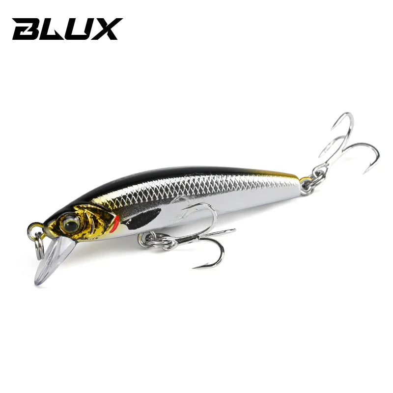 BLUX Gravity Minnow 50mm 4.3g Long Cast Heavy Shinking Fishing Lure Wobbler Freshwater Saltwater Bass Pike Hard Plastic Bait