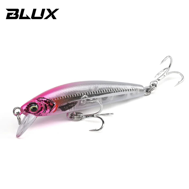 BLUX Gravity Minnow 50mm 4.3g Long Cast Heavy Shinking Fishing Lure Wobbler Freshwater Saltwater Bass Pike Hard Plastic Bait