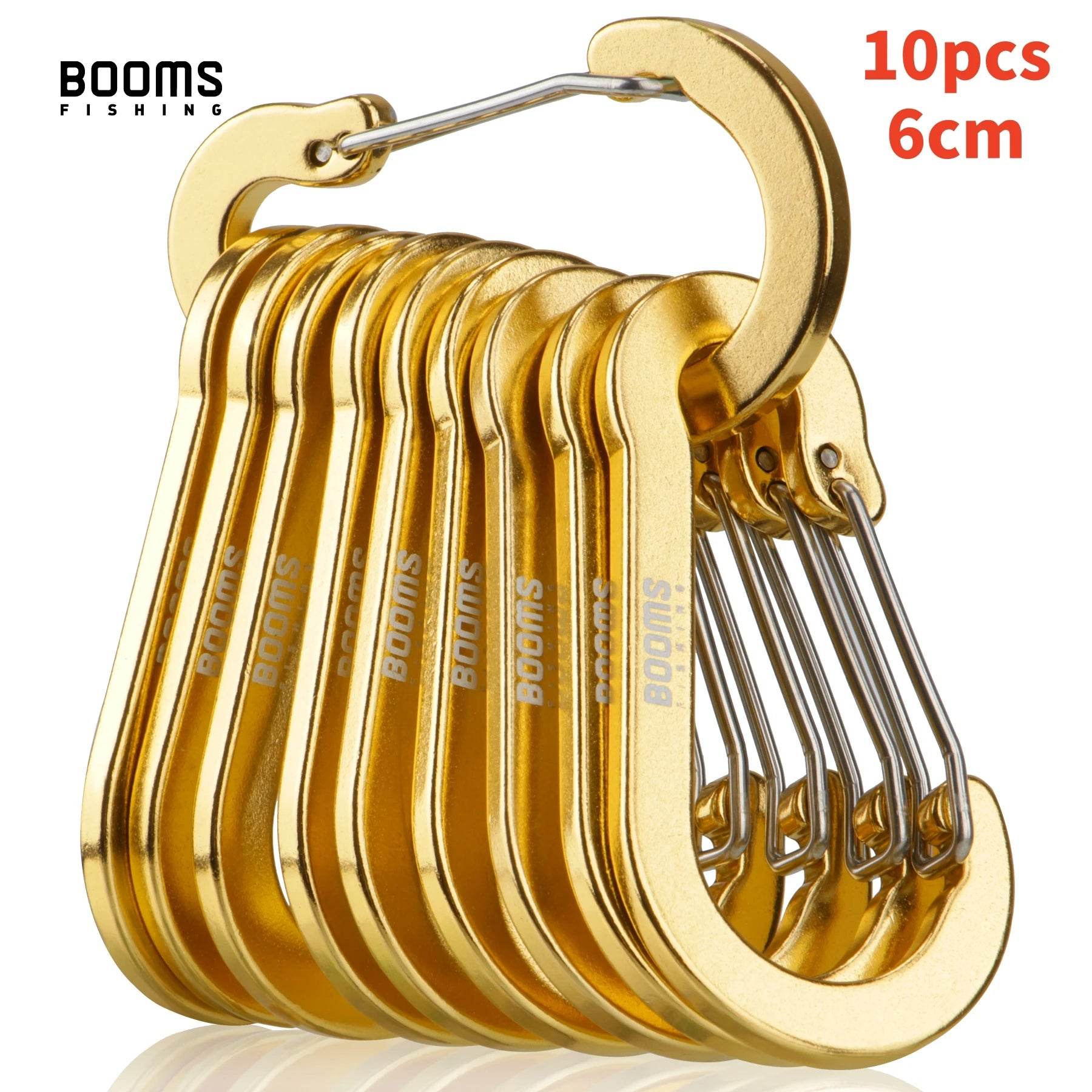 Booms Fishing 6cm Aluminium Carabiner Clips – 10 Pack - Fish & Cheaps | Fishing & Outdoor Gear