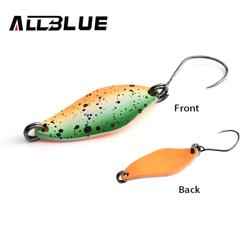 BLUX Fishing Lure 2.4g Mini Metal Spoon Area Trout Colorful Brass Copper Bait Freshwater Stream Tackle for Chub Perch Salmon