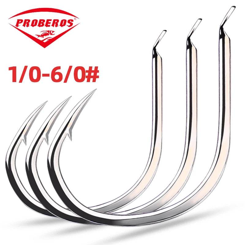 PROBEROS 10Pcs Barbed Jig Boat Fishing Hooks - Fish & Cheaps | Fishing & Outdoor Gear