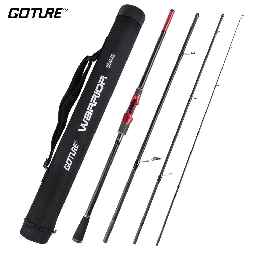 Goture 4 Section Travel Carbon Fishing Rod - Fish & Cheaps | Fishing & Outdoor Gear
