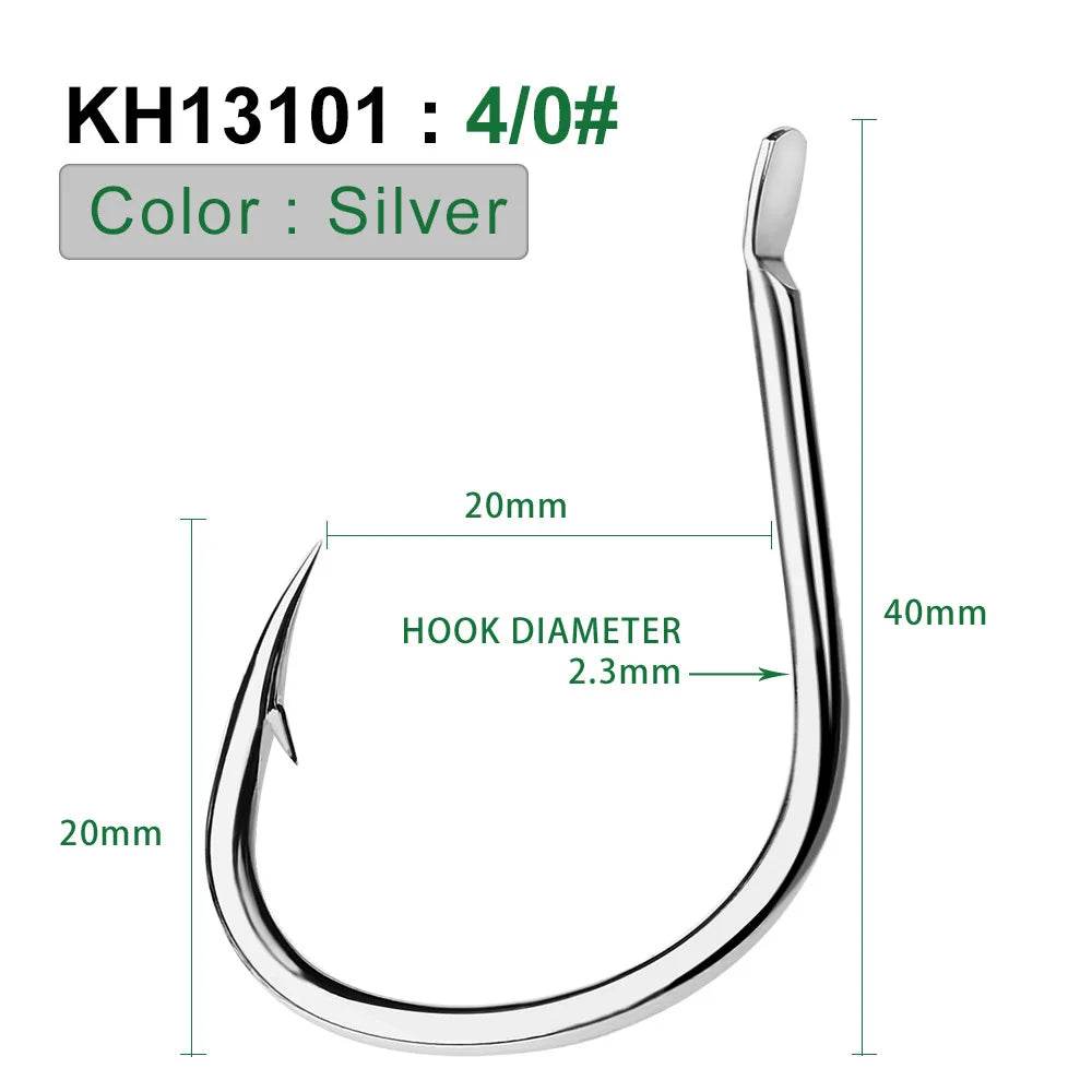 PROBEROS Barbed Big Fishing Hooks – 10 Pack - Fish & Cheaps | Fishing & Outdoor Gear