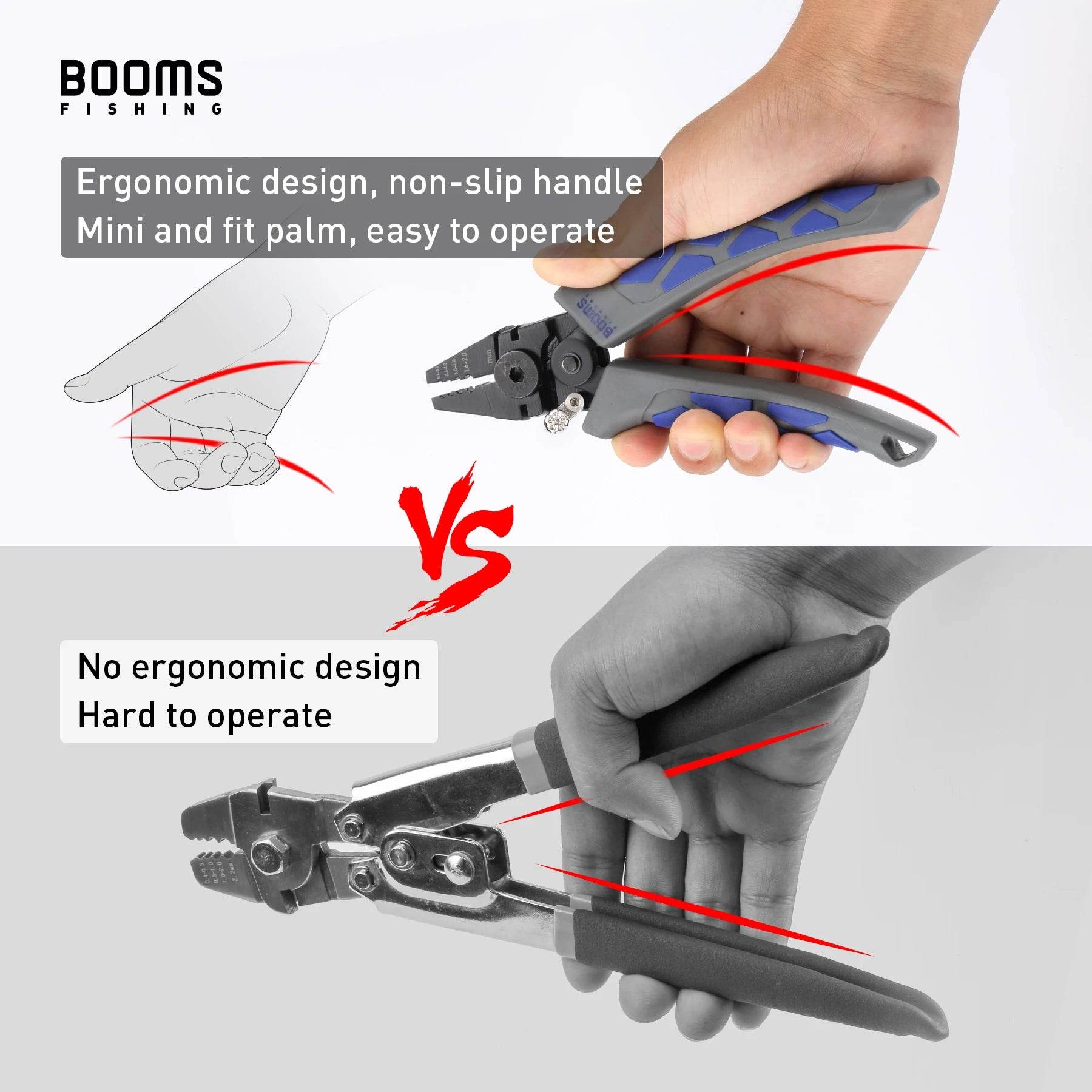 Booms Fishing CP4 Carbon Steel Crimping Pliers & 140 Crimp Sleeves Kit - Fish & Cheaps | Fishing & Outdoor Gear