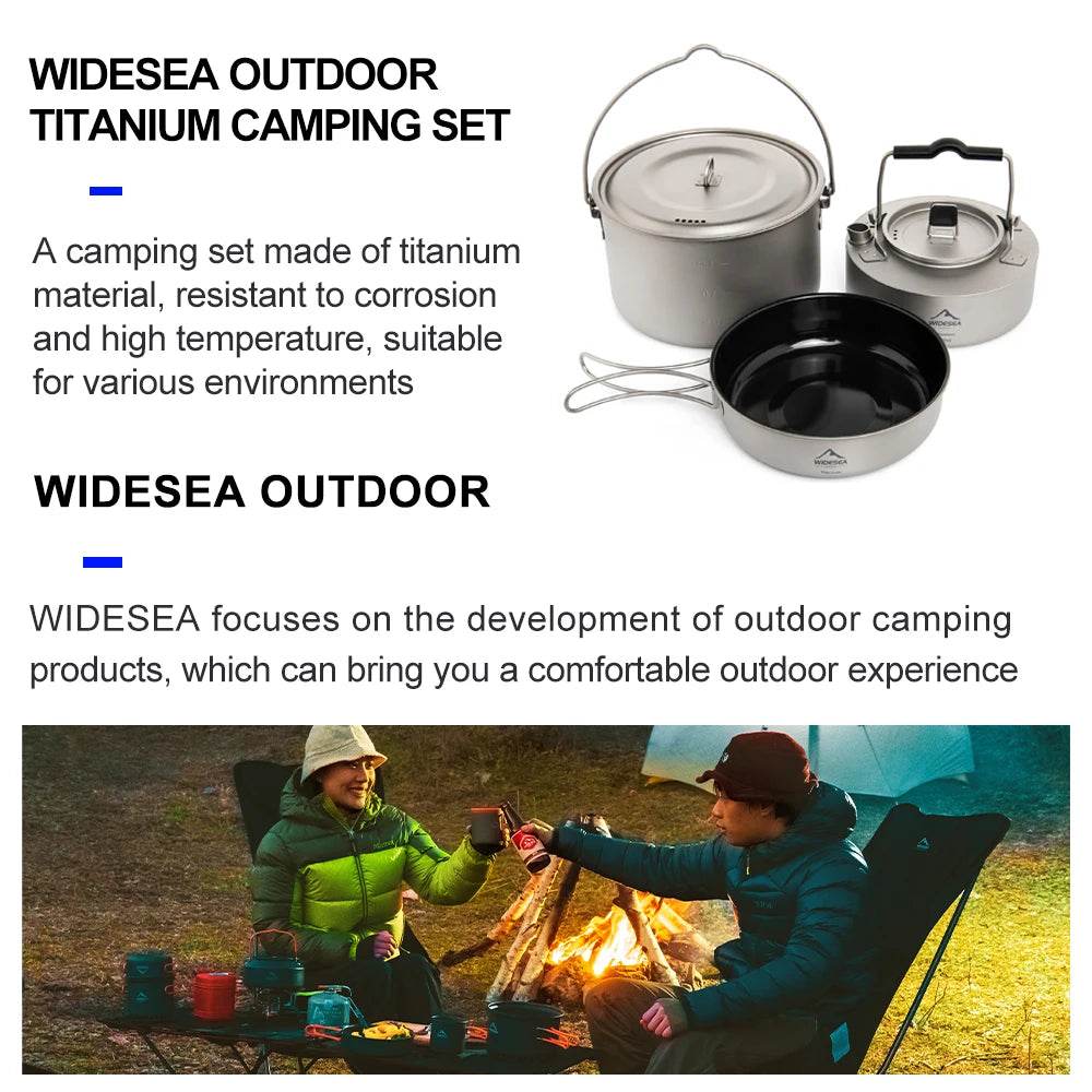 Widesea Titanium Tableware Set — Ultra-Light Cookware for Camps - Fish & Cheaps | Fishing & Outdoor Gear