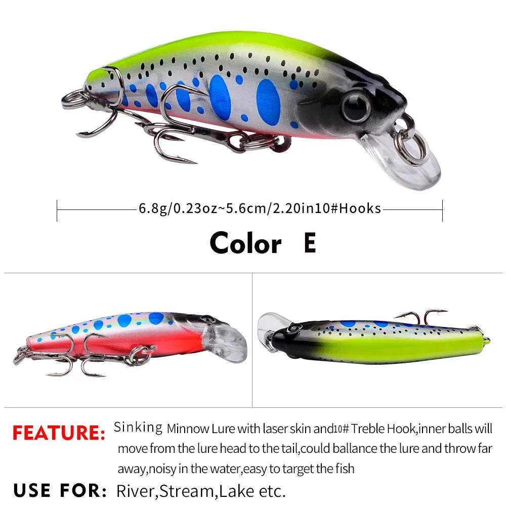 PROBEROS Mini Sinking Minnow Wobbler - Fish & Cheaps | Fishing & Outdoor Gear
