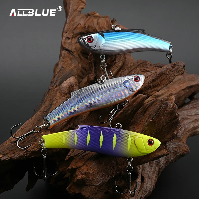 ALLBLUE RANGE VIB 80ES Sinking VIB Fishing Lure Rattlin 80mm 23g Hard Artificial Vibration Bait Winter Ice Pike Fishing Tackle