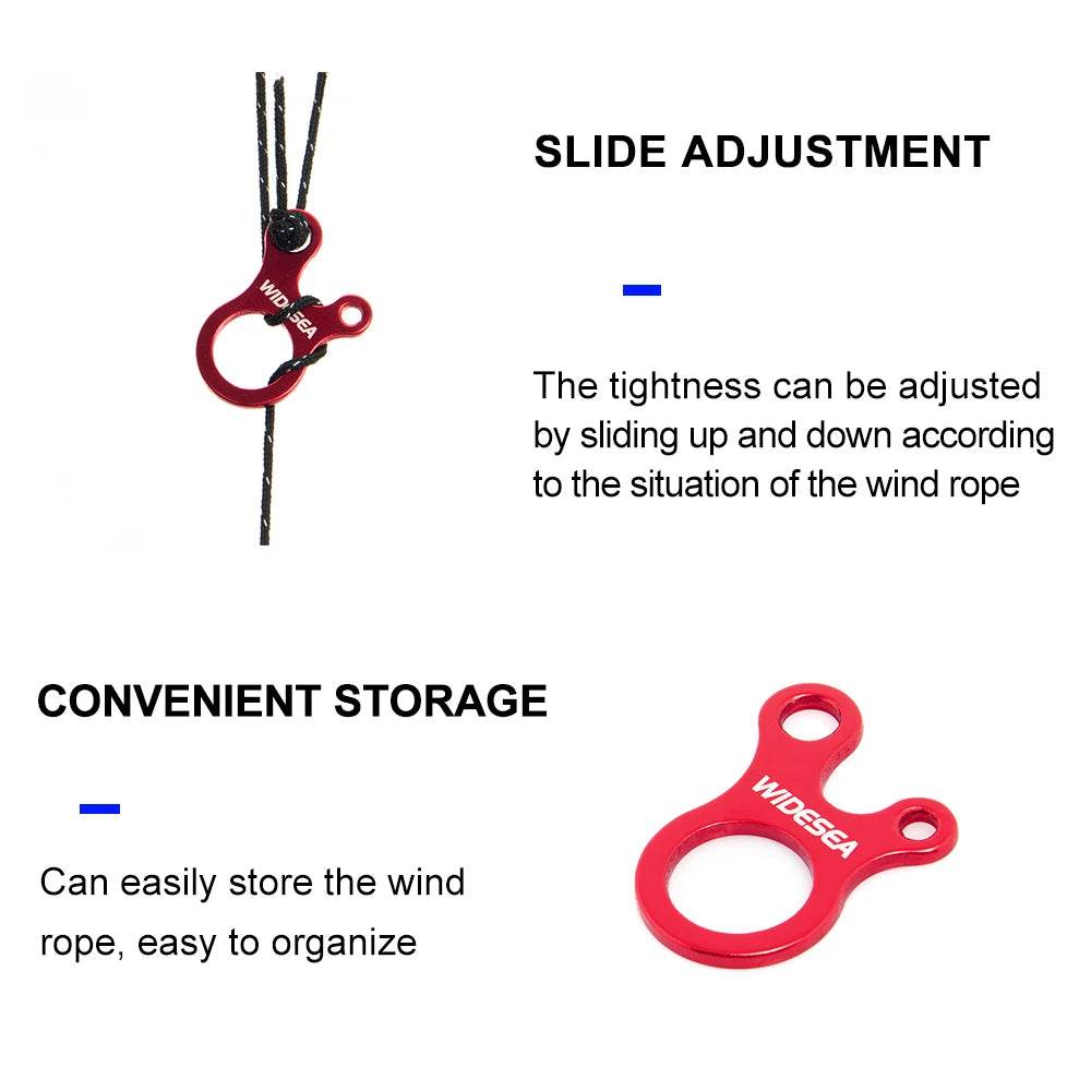 Widesea Aluminium Wind Rope Buckles — 4 Pack - Fish & Cheaps | Fishing & Outdoor Gear