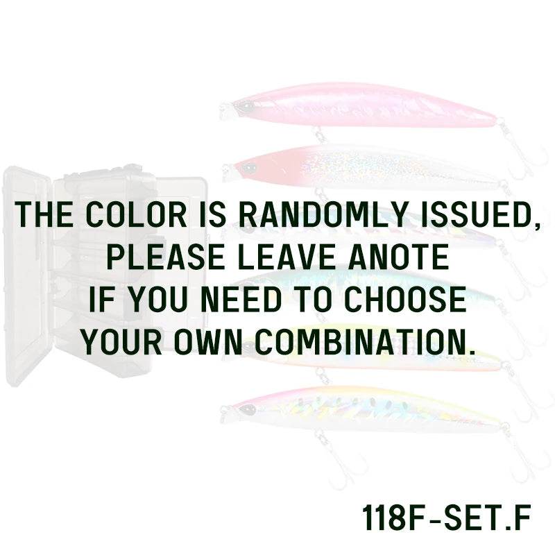 TSURINOYA 118mm Shallow Floating Minnow Set - Fish & Cheaps | Fishing & Outdoor Gear