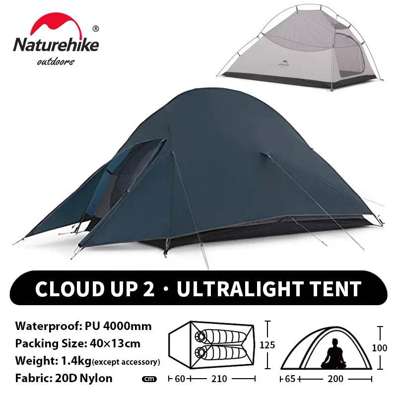 Naturehike Cloud Up 2 Ultralight Trekking Tent - Fish & Cheaps | Fishing & Outdoor Gear